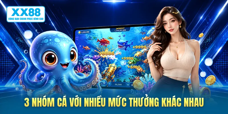 3 nhóm cá với nhiều mức thưởng khác nhau