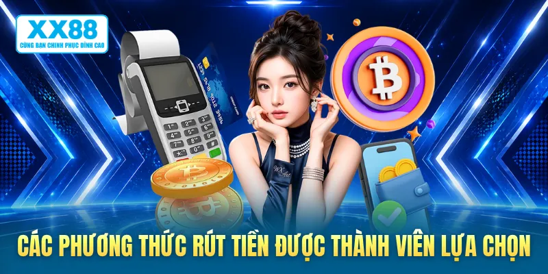 Các phương thức rút tiền được thành viên lựa chọn